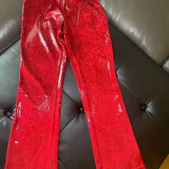 Emma Black Red Sequin boot cut pants - Picture 5 of 12